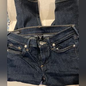 True Religion Casey Blue Denim Jeans Women's Size 24 Low Rise Super Skinny